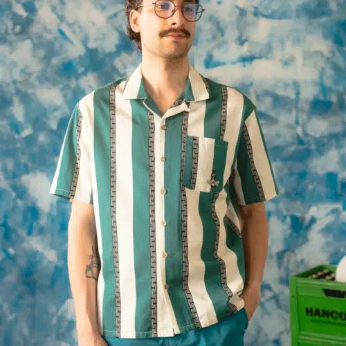 NYHED!!! LAKOR - Sport-Cola Stripe Short Sleeve Shirt - Kortærmet skjorte